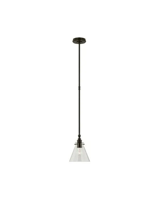 Parkington 9" Pendant Bronze/Clear Glass