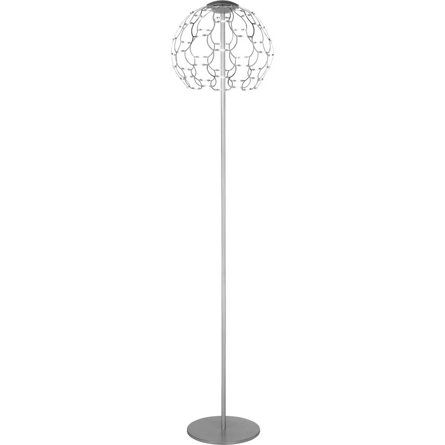 URBAN Stehlampe Lamoi Silber Eisen 40 cm 174 cm - LED - Lichtfarbe: Extra warmweiss - LED Energiesparlampen