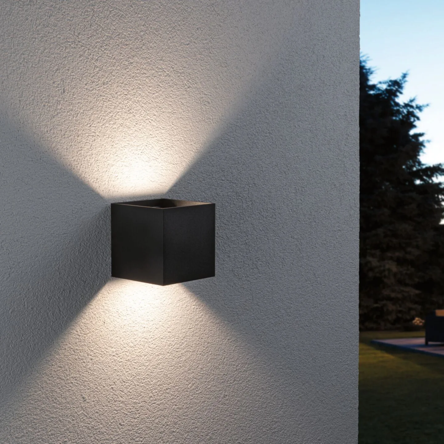 Cybo utendørs LED-vegglampe, RGBW, 10 cm, antrasitt - Paulmann - Moderne - Aluminium - Med flere lyskilder