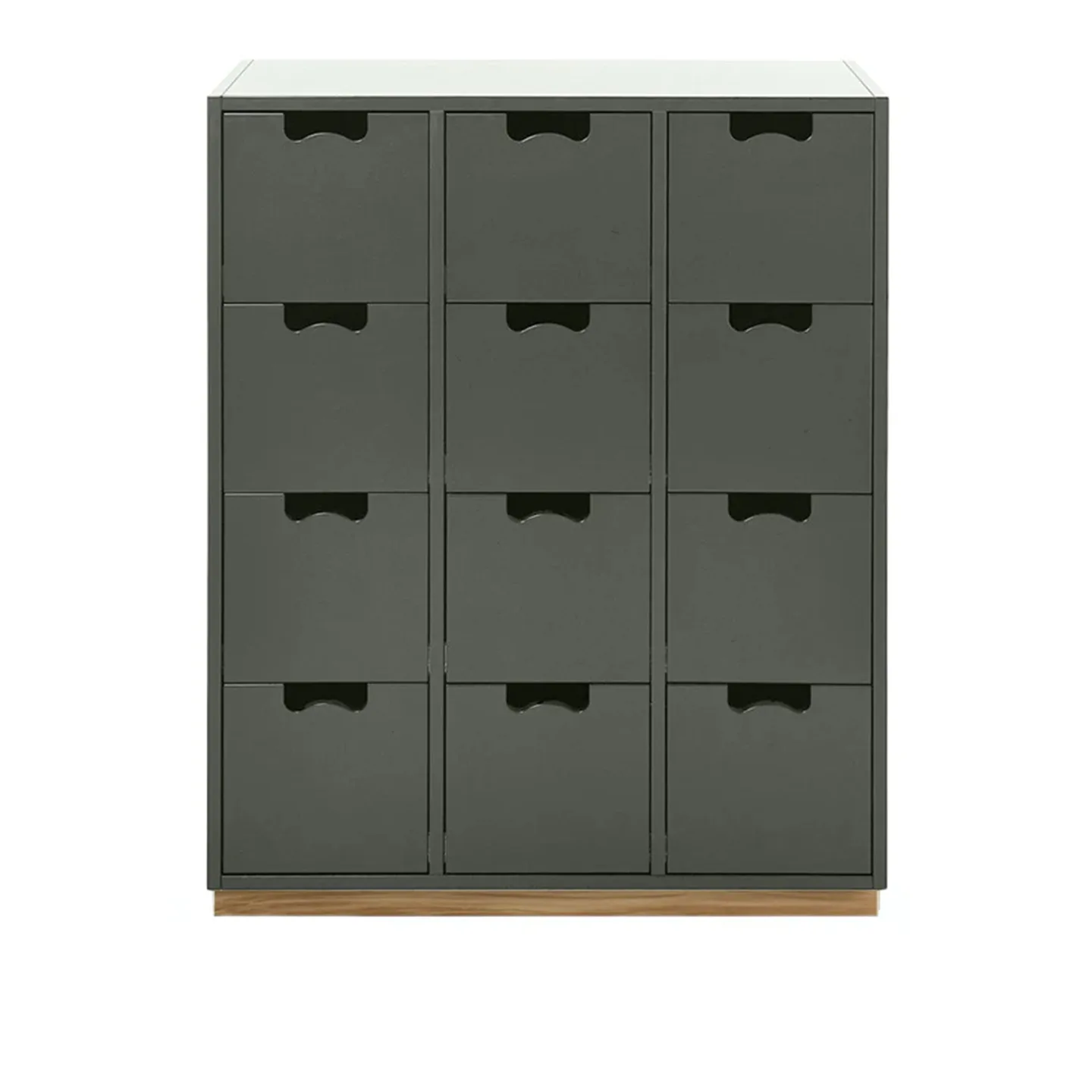 Asplund - Snow Drawer B - Green Khaki, Ek Sockel - Byråer - Thomas Sandell & Jonas Bohlin - Grön - Trä