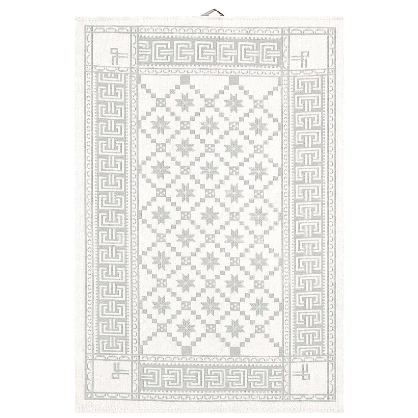 Ekelund Linneväveri Åttebladrosa Geschirrtuch 50 x 70cm Beige