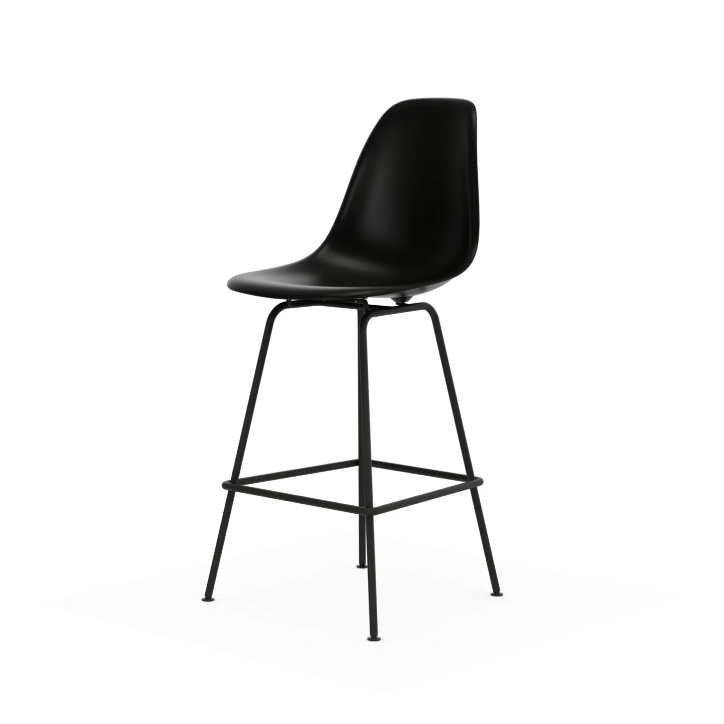 Vitra Eames Plastic Stool RE barpall Medium Black-black