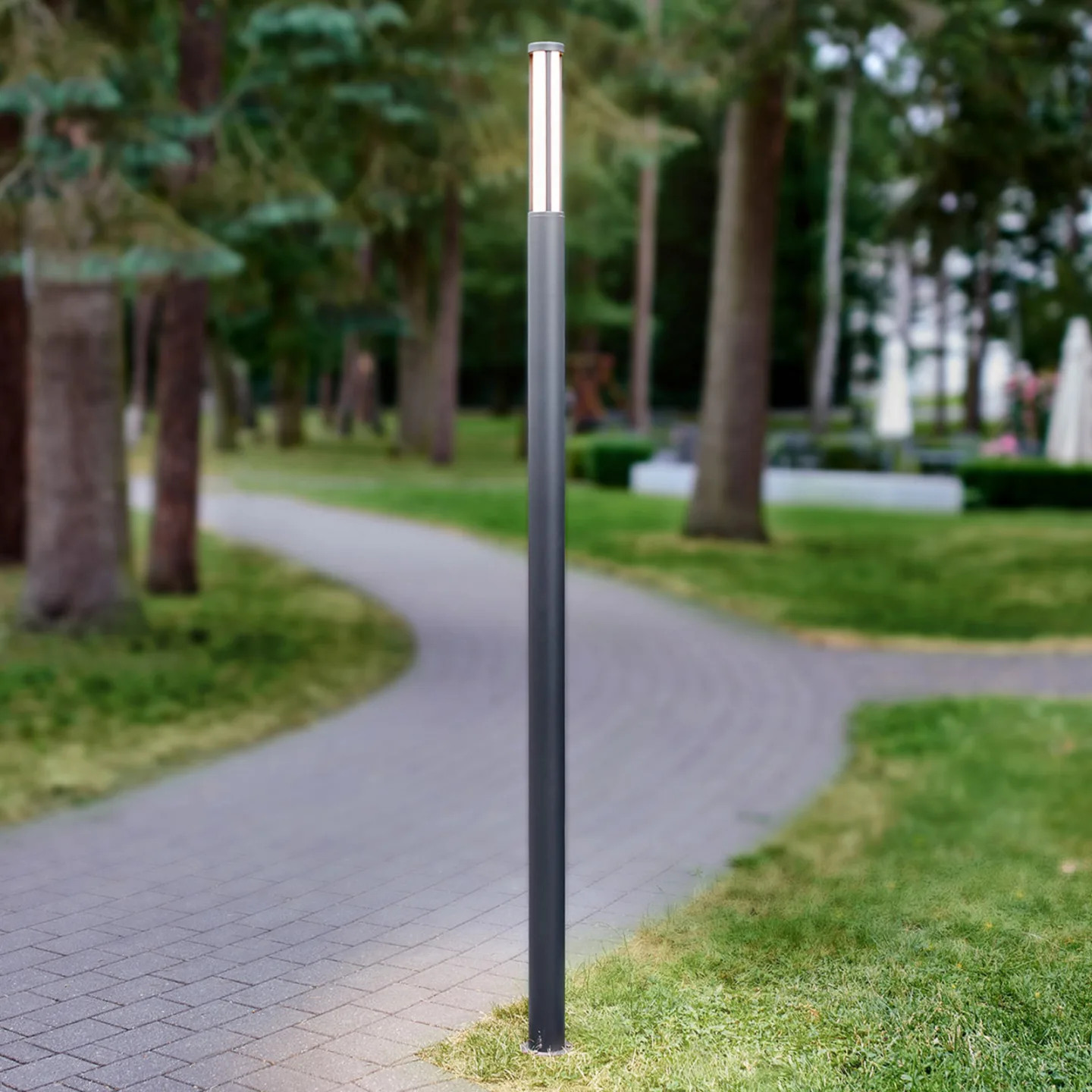 Sidny Utendørs Hage Lampe Dark Grey - Lucande - Terrasse - Moderne - Metall - Med en lyskilde