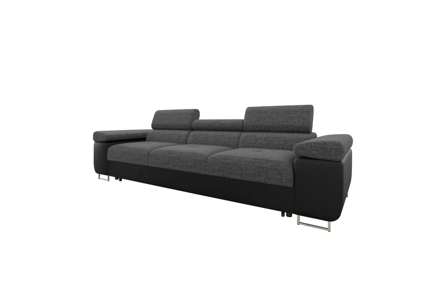 Gabina Bäddsoffa 3-sits i Konstläder - Svart/Mörkgrå