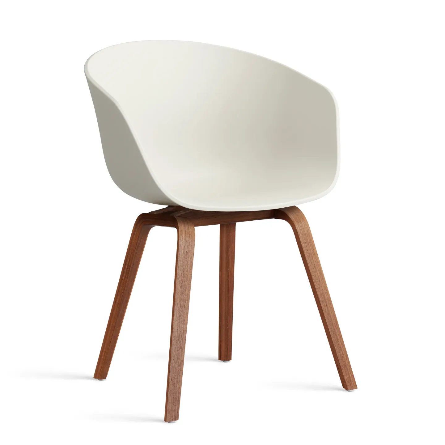 HAY About a Chair 22 2.0 Stuhl Melange cream-lackiertes Walnussgestell