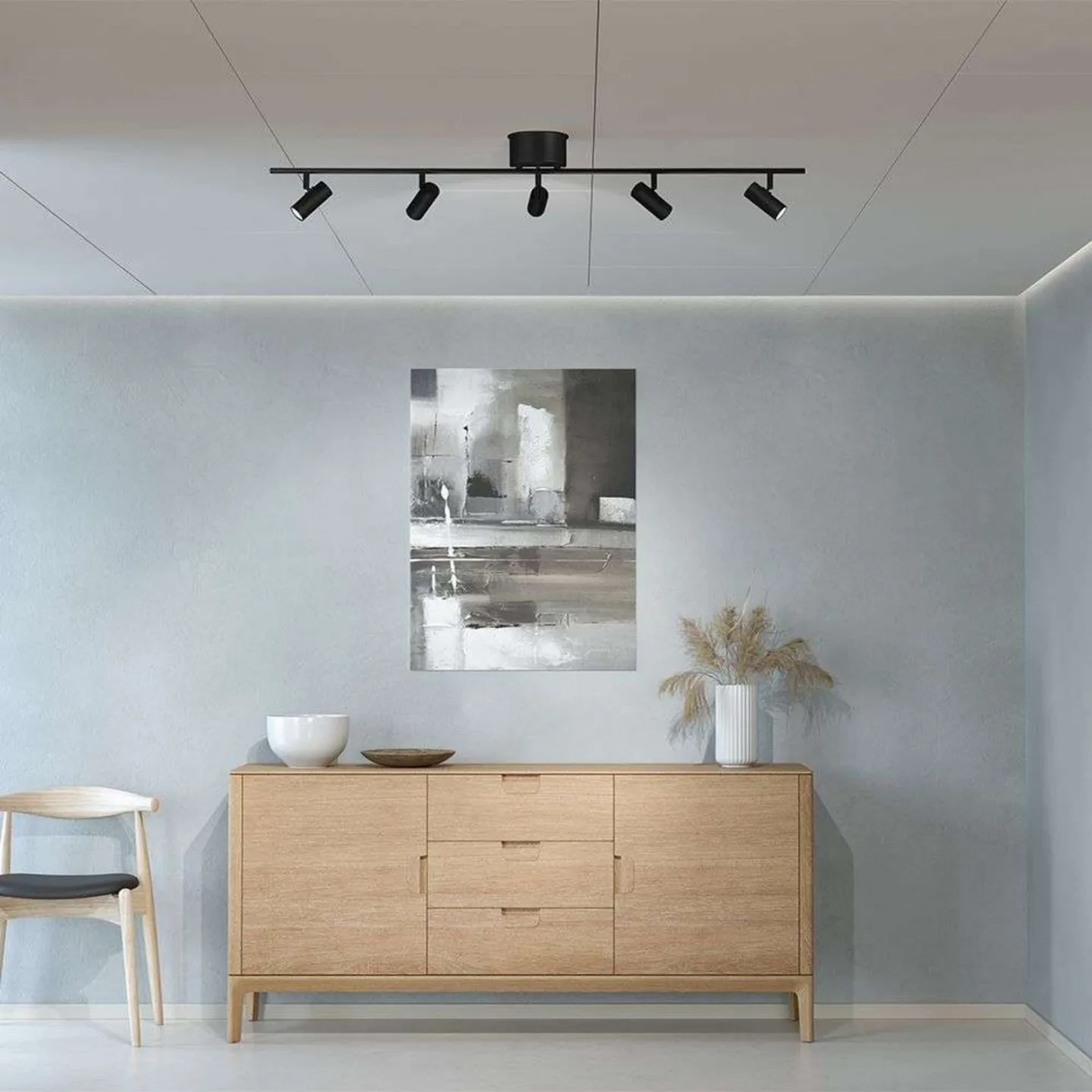 Cato 5 Deckenleuchte Matt Schwarz/Matt Schwarz - Belid - Wohnzimmer