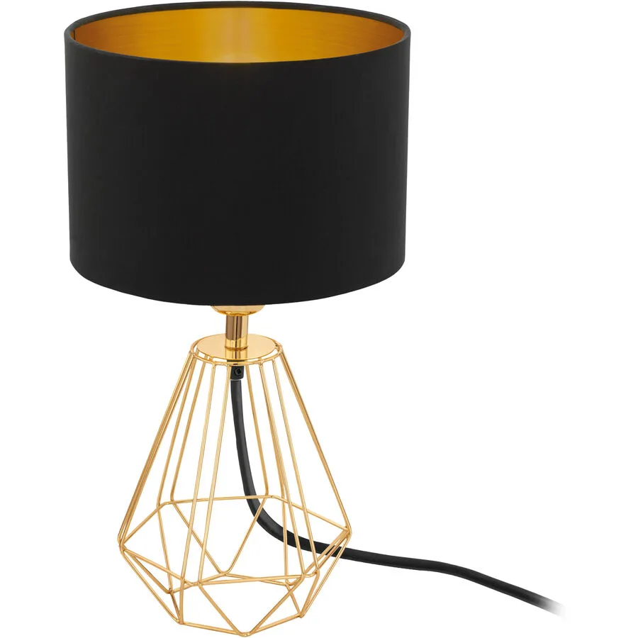 Eglo Tischlampe Carlton 2 Stahl 30.5 cm - Farbe: messing