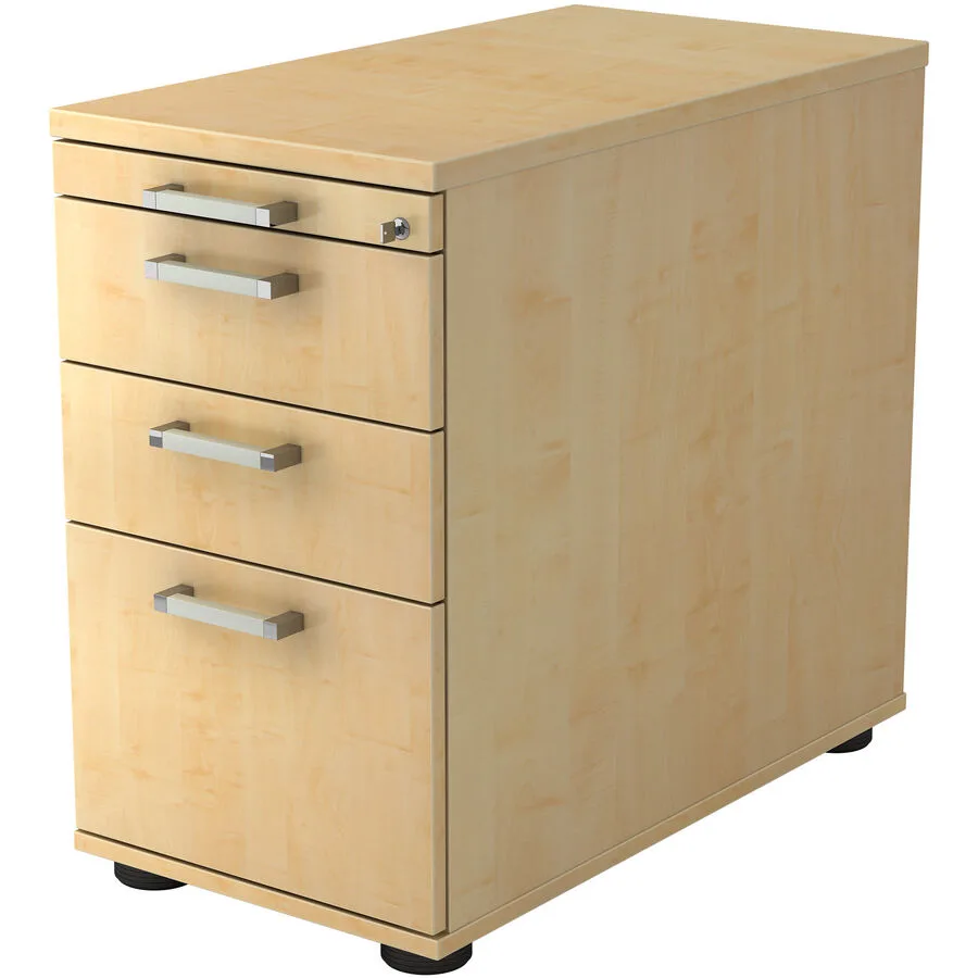 Standcontainer Office Ahorn/Chrom Holzwerkstoff B 42.8 H 76 cm