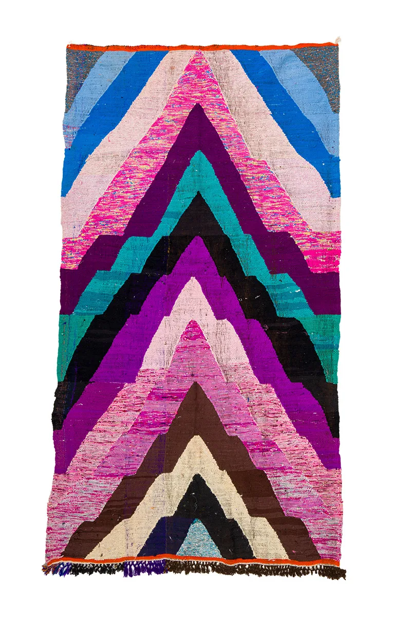 Marokkansk Boucherouite-teppe 140 x 250 cm (Størrelse: 140 x 250 cm)