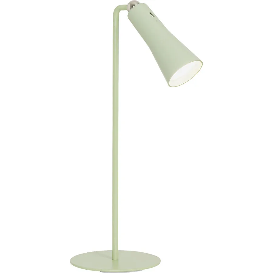 Tischlampe Banten Grün Kunststoff/Metall 12 cm 14 cm - Farbe: OLIVGRÜN - LED - Lichtfarbe: Helles Neutralweiss - Material: Metall/Kunststoff -
