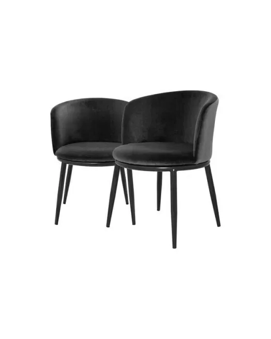 Filmore matstolar cameron black 2-pack