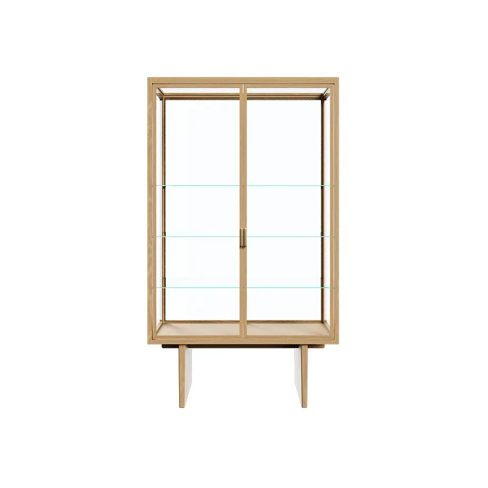 GUBI Private Vitrine Glas, Eiche hell gebeizt