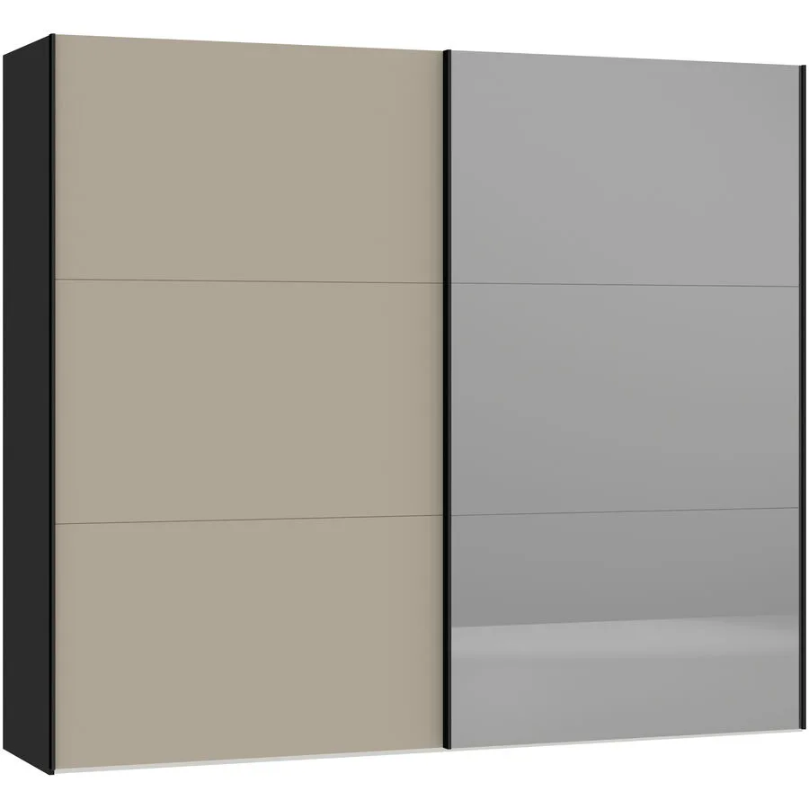 Kleiderschrank Arena Schwebetüren nougat Holzwerkstoff B 252.8 cm - Schweizer Möbelhersteller