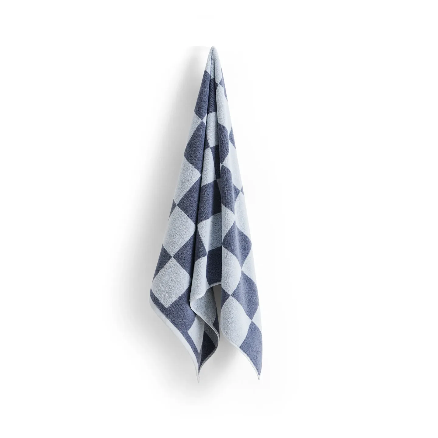 HAY Check Badehandtuch 70 x 136 cm Steel blue