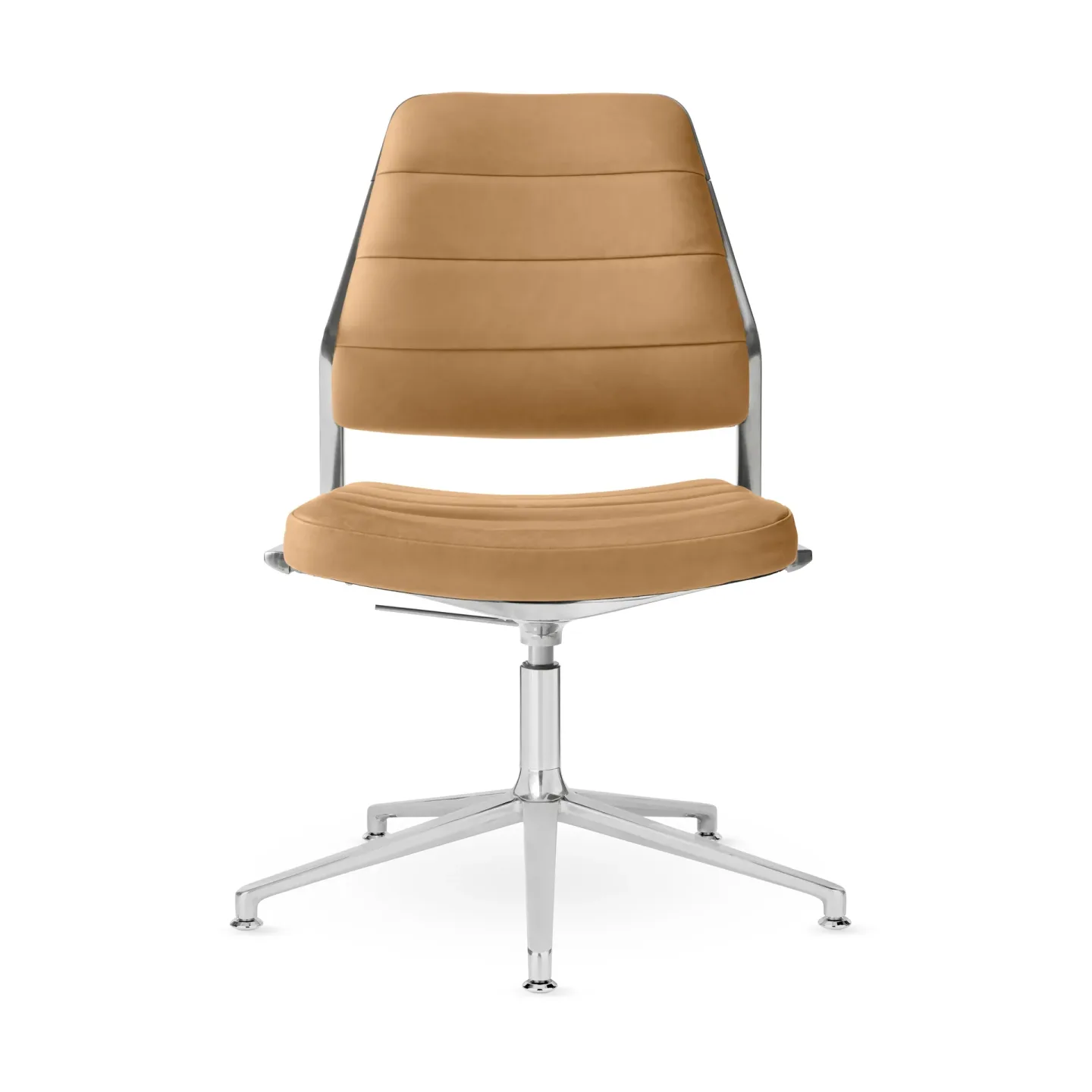 Vipp Vipp454+ Swivel chair kontorsstol Camel leather-polished aluminium