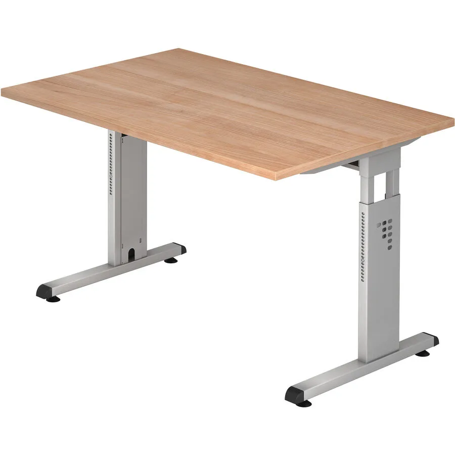 Schreibtisch Office nussbaum 2 mm ABS-Kante B 120 T 80 cm