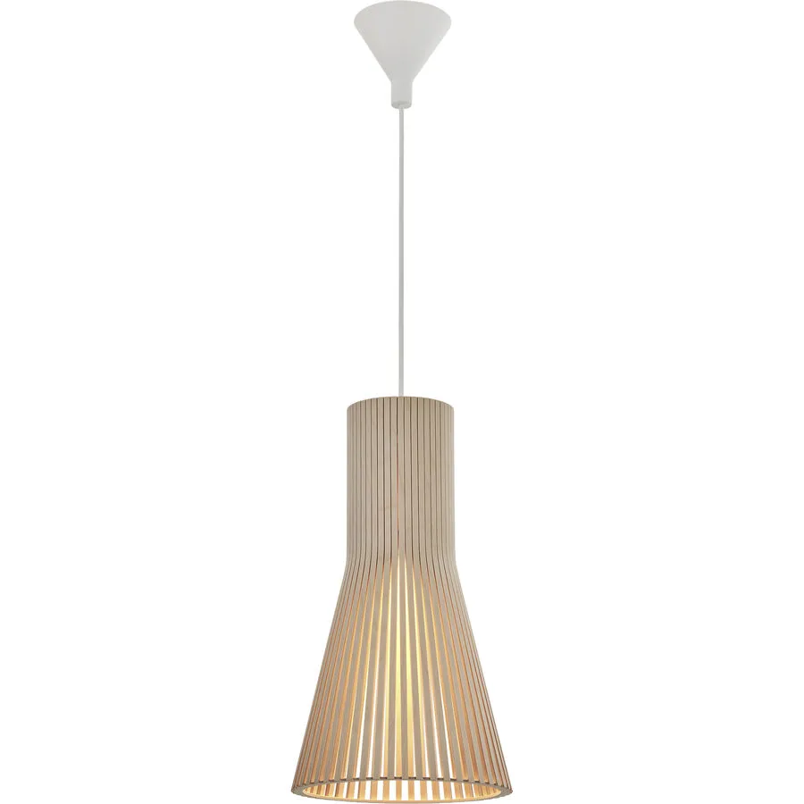Secto Design Pendellampe Secto Small Braun Holz 25 cm 45 cm - Farbe: natur - LED - Lichtfarbe: Warmweiss - Material: Birkenholz - Pendellampe- LED