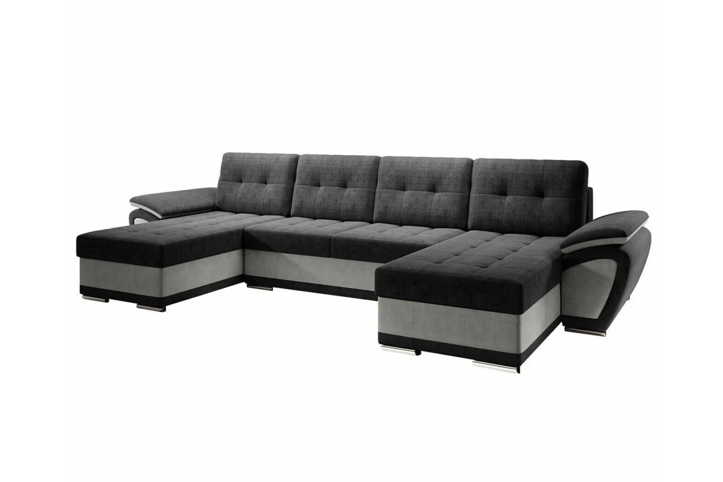 Listowel 4-sits Hörnbäddsoffa Dark grey/Light grey -