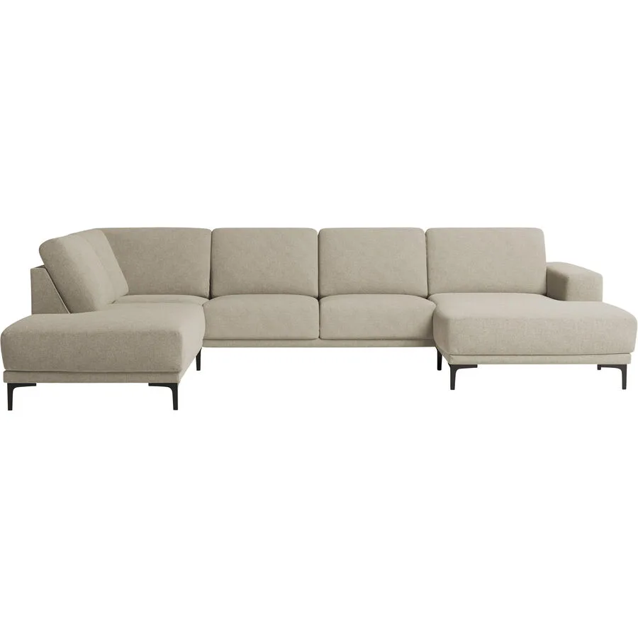 Ecksofa Bivio Rechts Polyester/Polypropylen beige B 345 T 210 cm