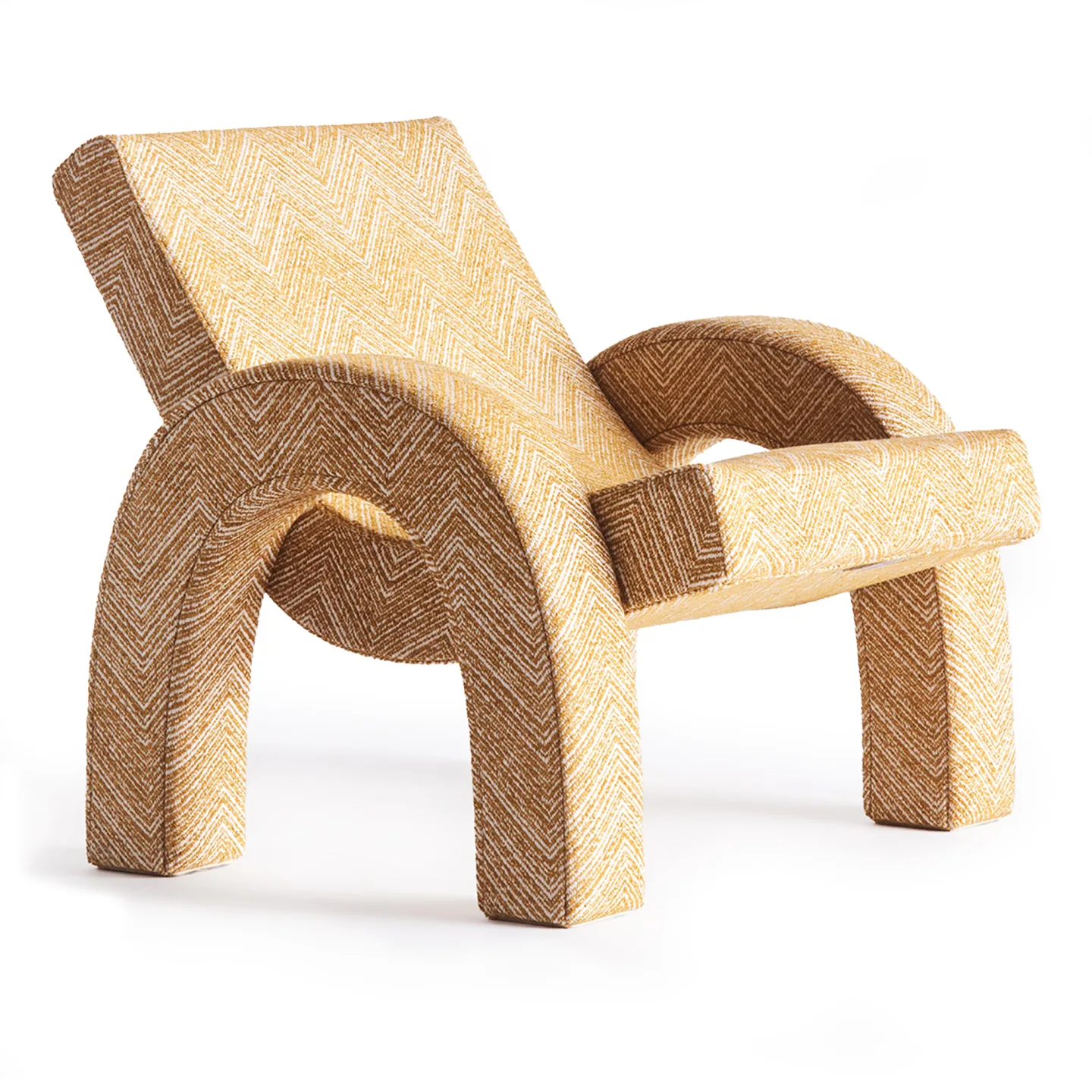 Dusty Deco - Arco Lounge Chair, Teide Ochre - Fåtöljer - Edin & Lina Kjellvertz - Mönstrad