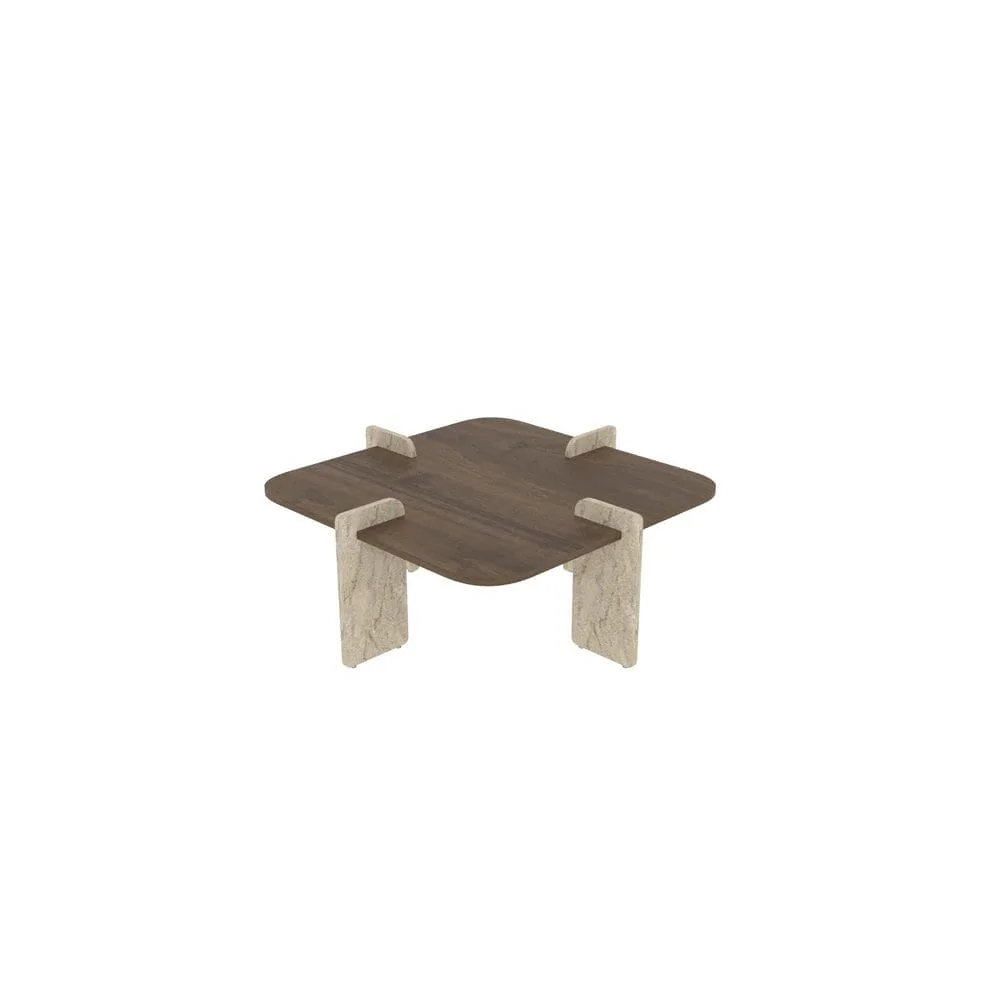 Denros Soffbord 90 cm - Brun/Mörkbrun