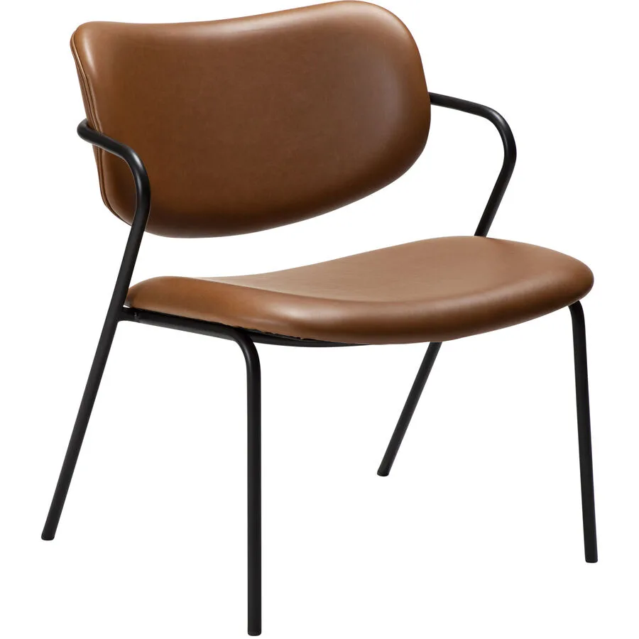 DAN-FORM Sessel Zed Braun/Schwarz Kunstleder 63 cm 67 cm