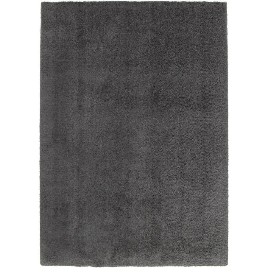 Teppich Reno anthrazit Einfarbig Recyceltes PET 60 x 115 cm