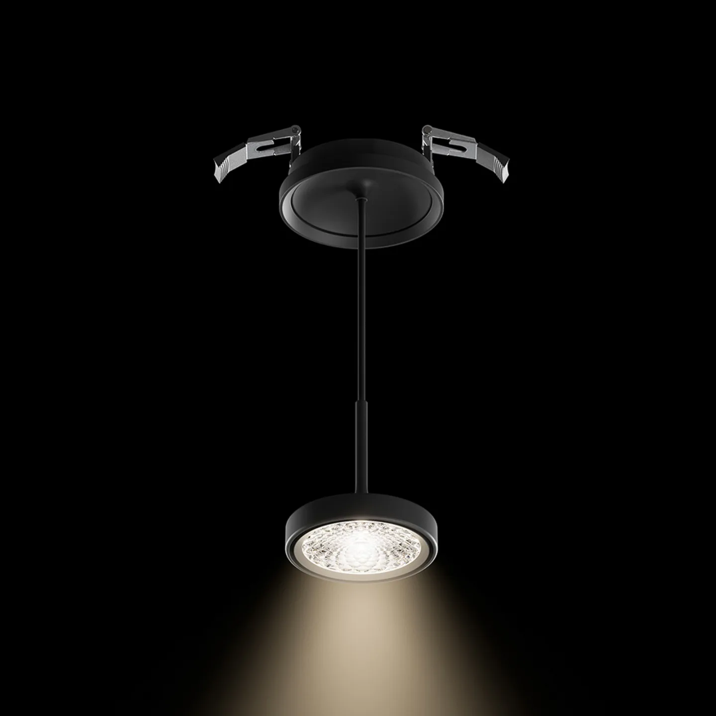 Nivo LED-hængelampe, sort, 36°, indbygget, dæmpbar – Sigor - Stue - Moderne - Aluminium - Med én lyskilde