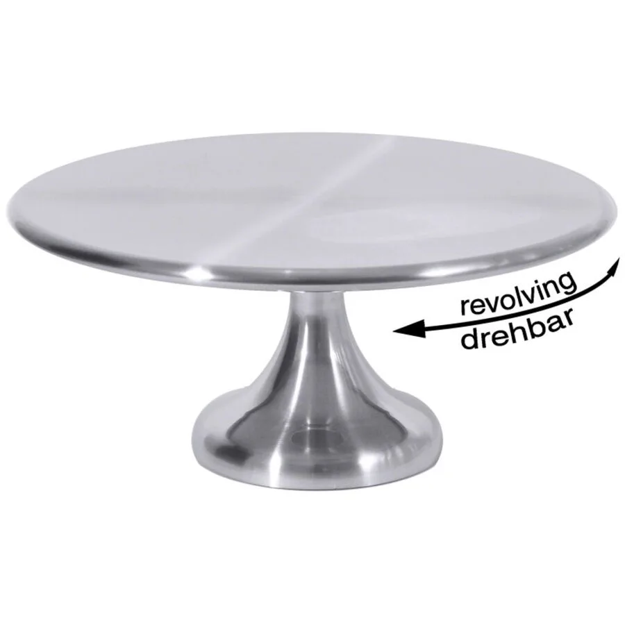 Tortenplatte Contacto Bander silber Edelstahl B 30 cm Rund