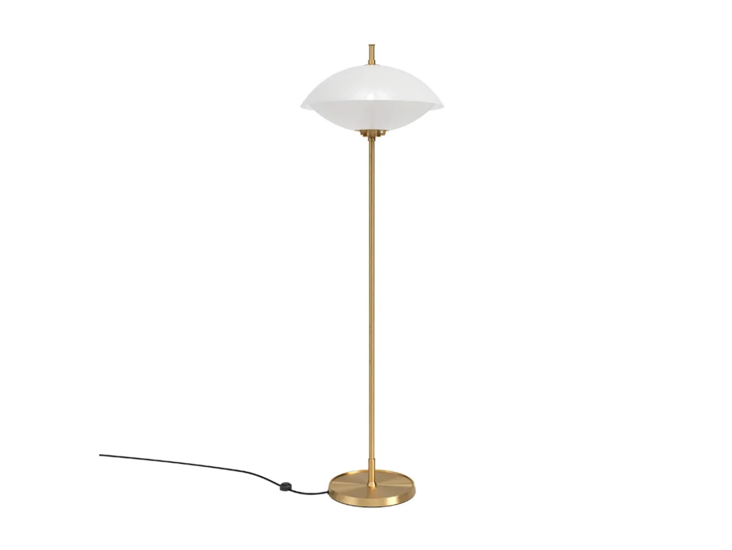 Fritz Hansen Clam golvlampa 128 cm Opal-brass