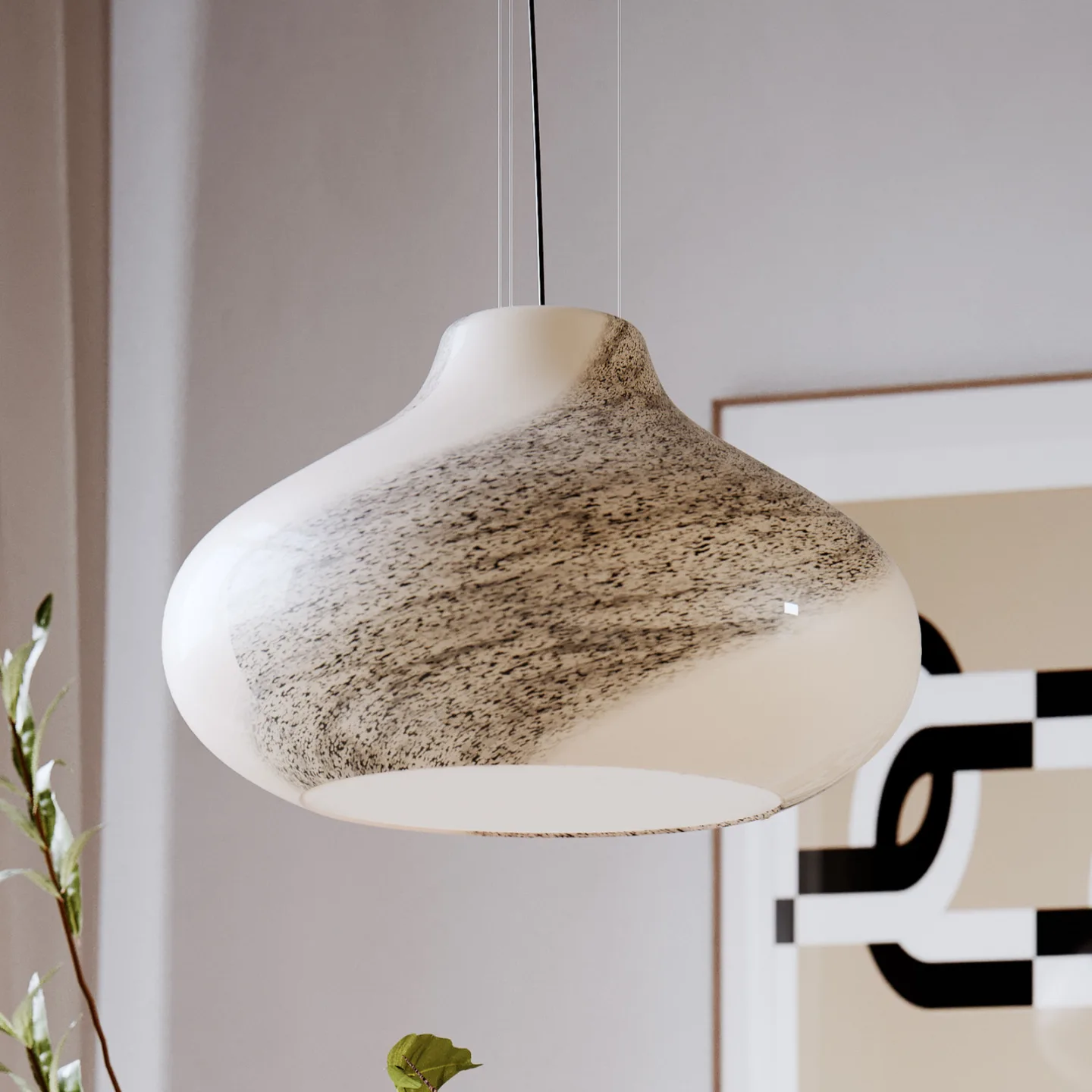 Mira Pendelleuchte Ø45 Nature - By Rydéns - Wohnzimmer - Glas - Einflammig