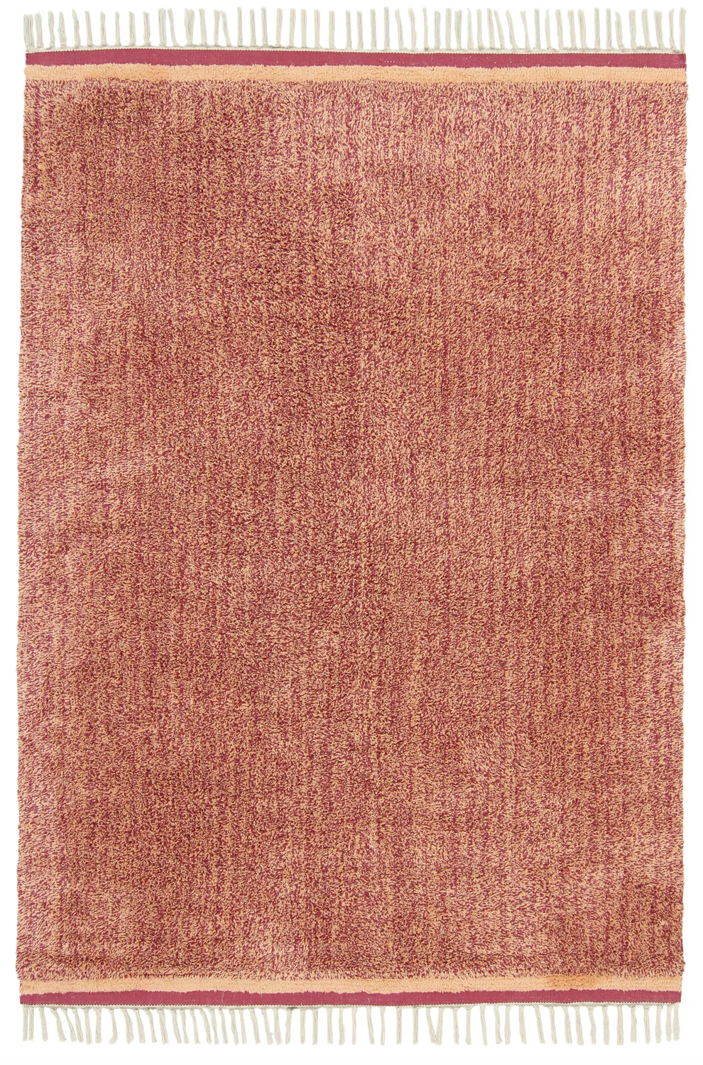 Ryetepper - Celina Natural Cotton Shaggy (rød) (Størrelse: 80 x 150 cm)