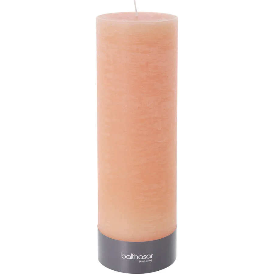 Balthasar Kerze Rustico apricot H30 cm D10 cm, Brenndauer 250h - Material: Wachs