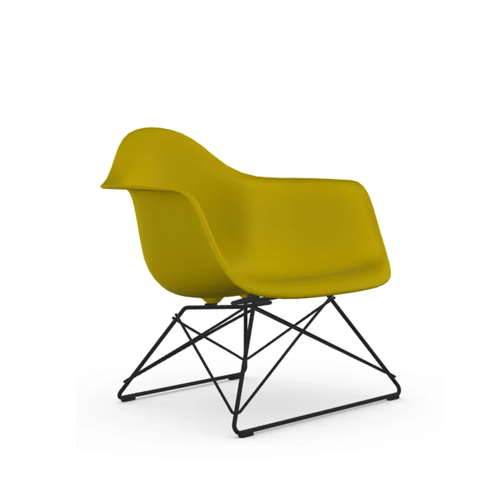Vitra Eames plastic armchair LAR fåtölj Mustard-Black