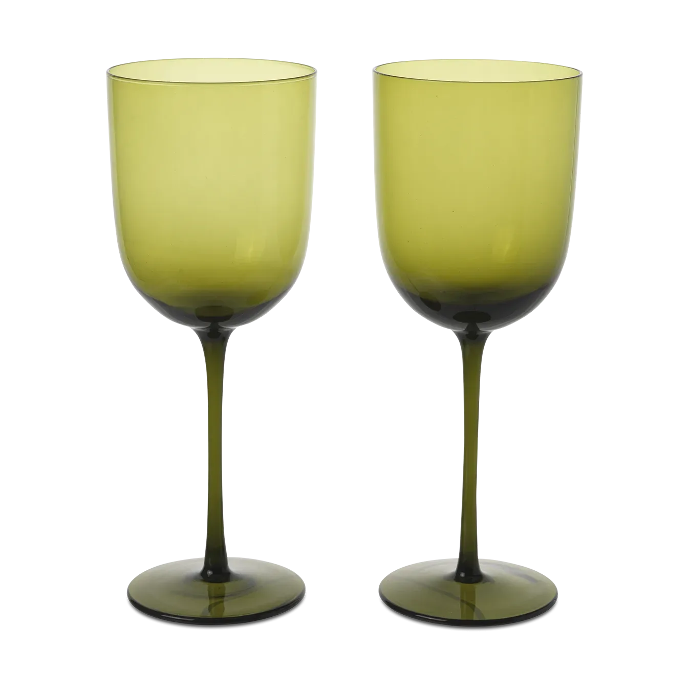 Ferm Living Host Rotweinglas 36 cl 2er-Pack Moss Green