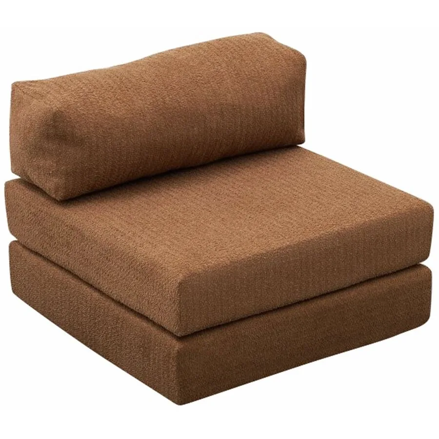 Bettsofa Foldbar Braun Fabric: 100% CHENILLE B 95 T 95 cm