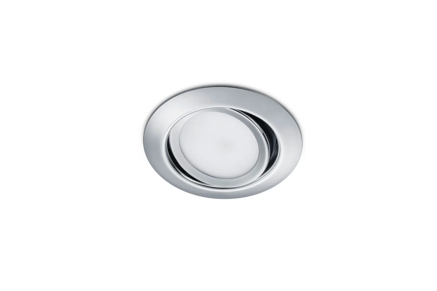 Rila LED infälld Spotlight krom rund - Krom/Vit