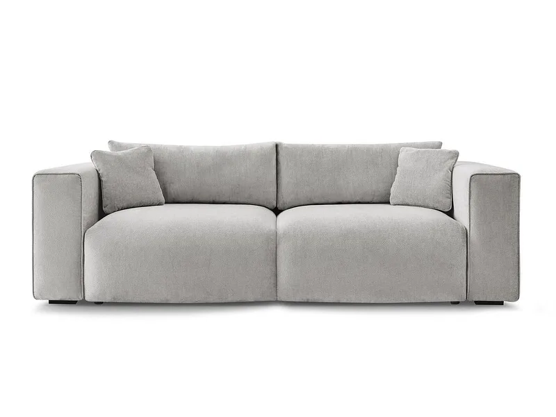 3er Sofa BOBOCHIC EZECHIEL Stoff hellgrau