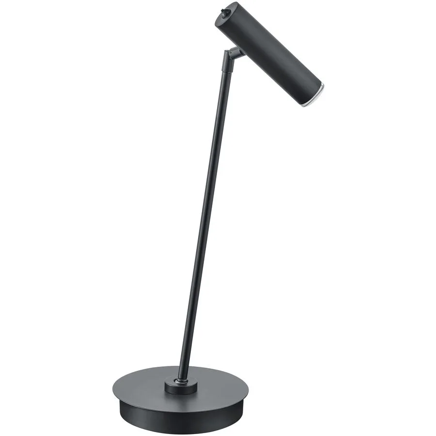 Tischlampe Tom Schwarz Metall 50 cm - LED - Lichtfarbe: Extra warmweiss - LED Energiesparlampen
