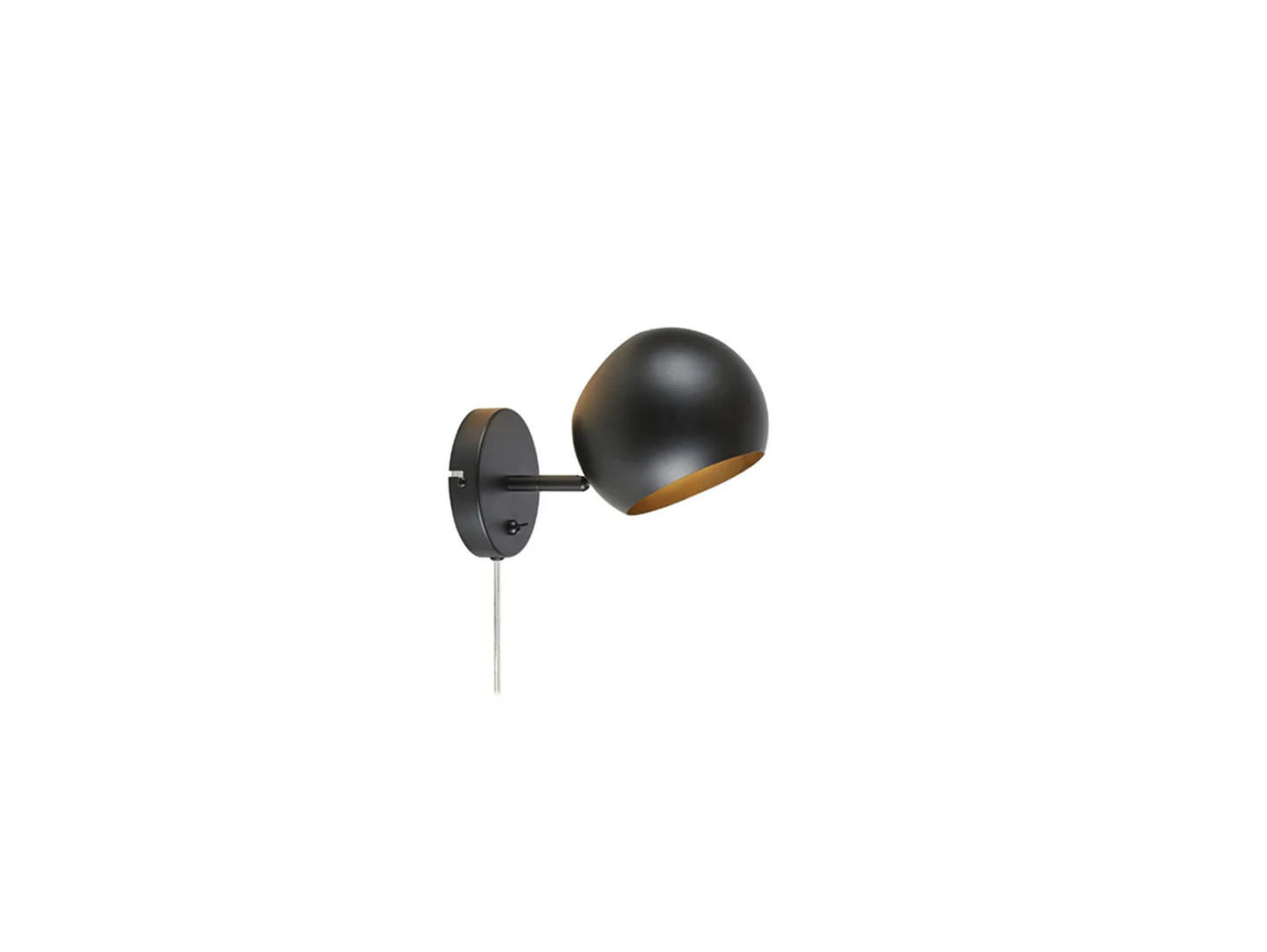 Edgar 1 Vegglampe Black - Markslöjd - Stue - Metall