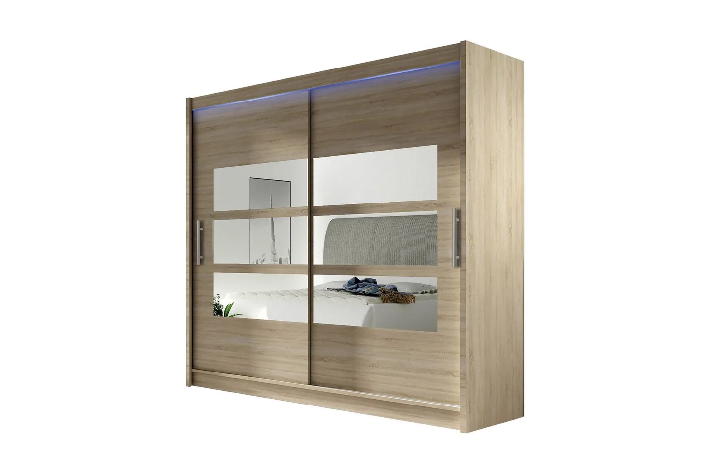 Prag Garderob 180x57x215 cm - Beige