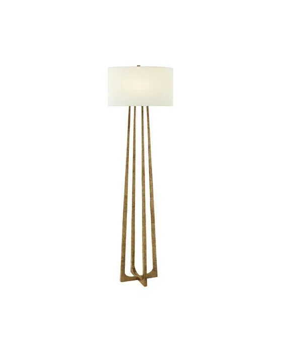 Scala gulvlampe Gilded Iron/lin