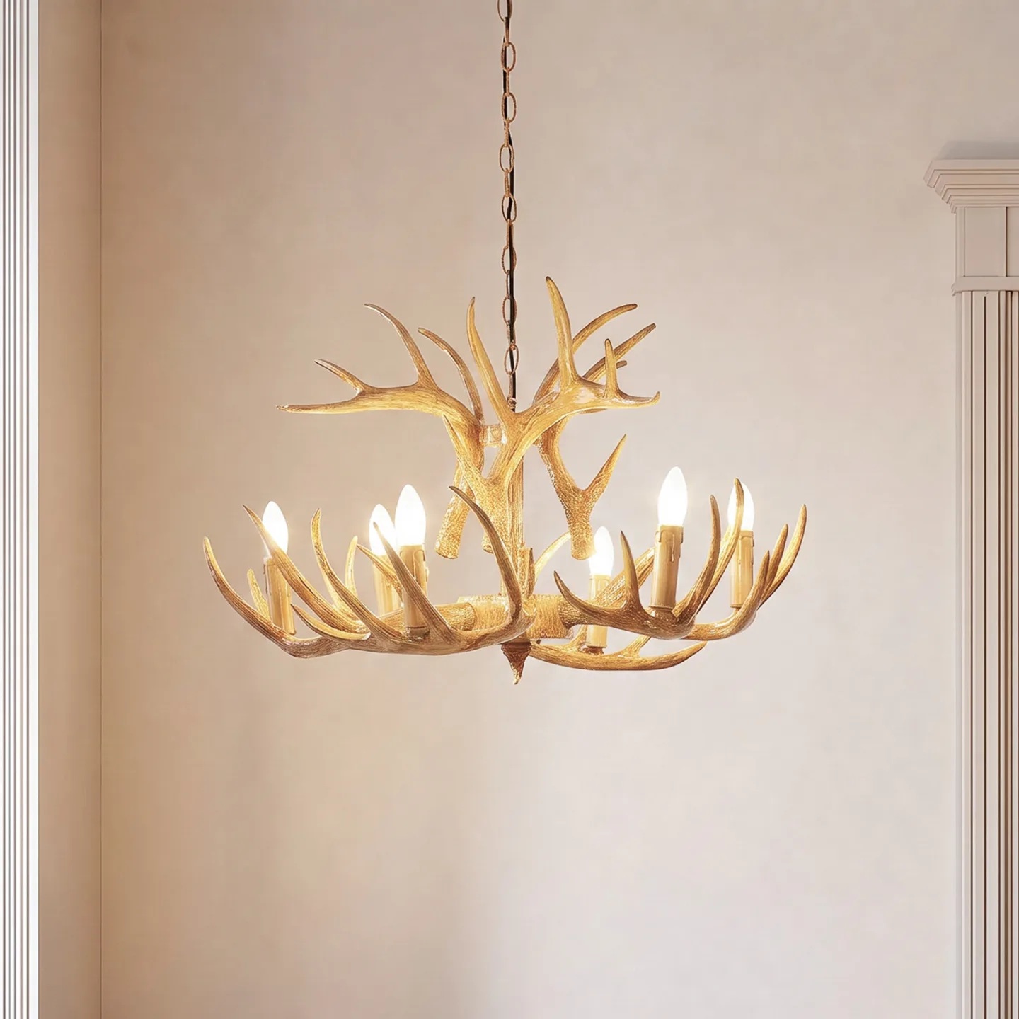Fibi Pendelleuchte Brown - Lindby - Wohnzimmer - Landhaus / Rustikal - Kunststoff - Mehrflammig