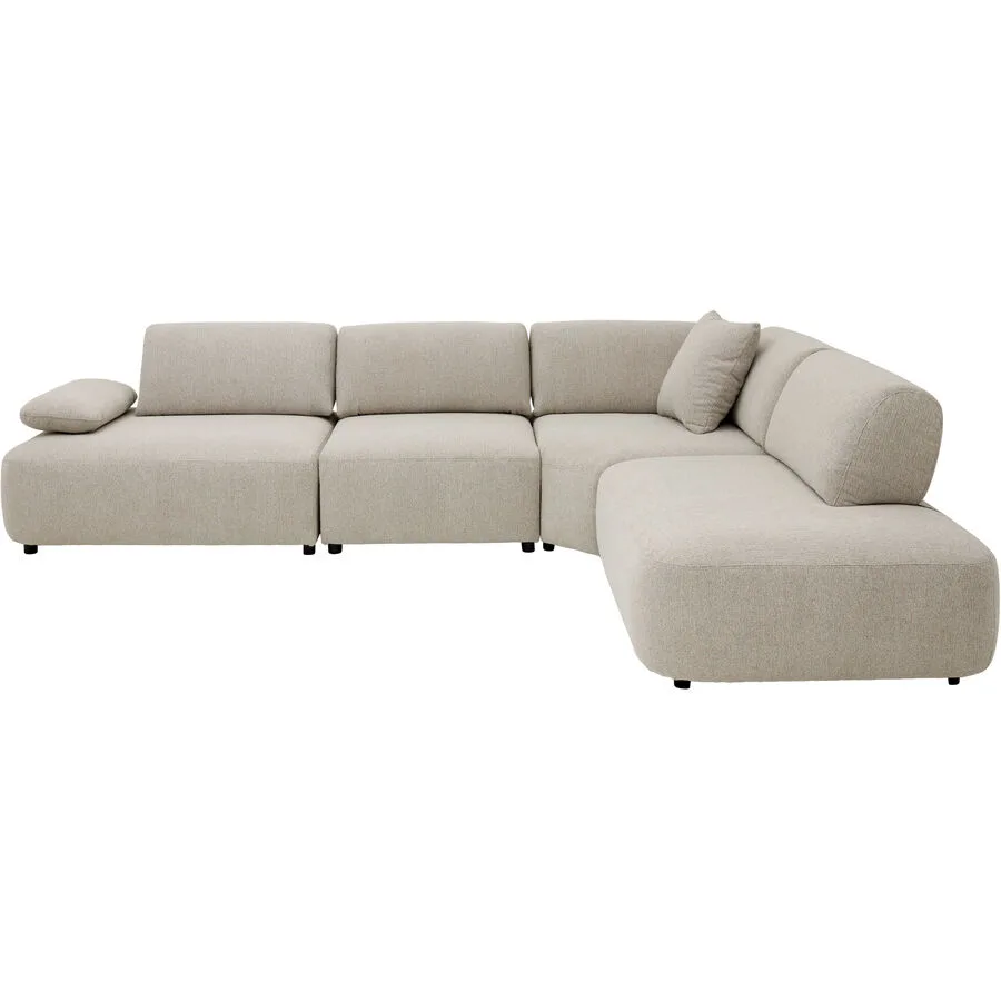 Ecksofa Vitello Beige Stoff 320 cm 240 cm