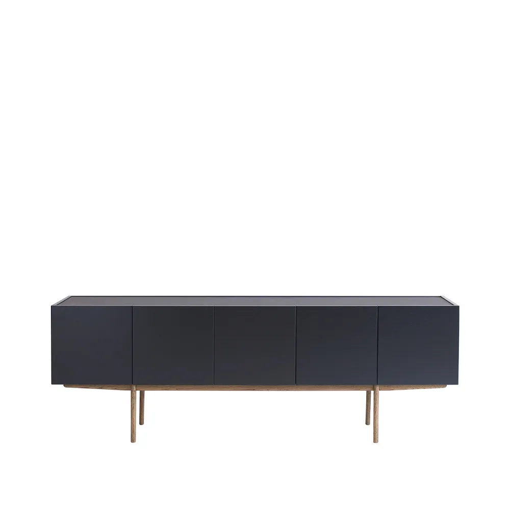 Asplund Luc Deluxe 200 sideboard char grey, ben p4, limestone