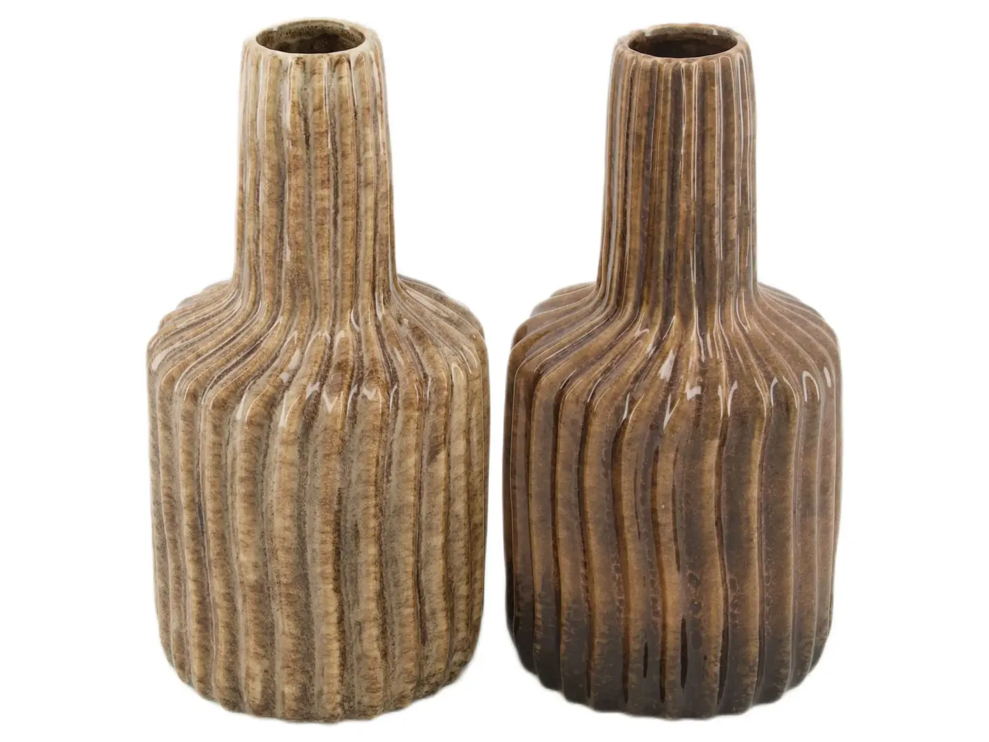 Decofinder Vase Keramik Braun H: 22 cm | Schubiger Möbel