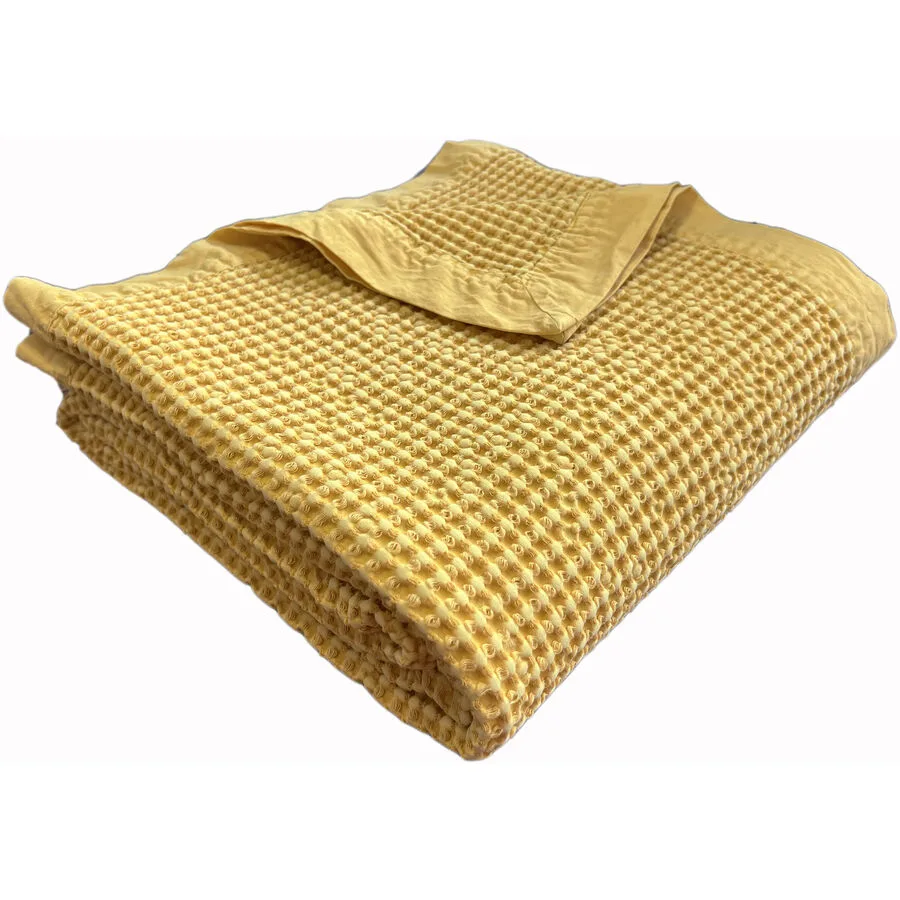 Wohndecke Gill gelb Baumwolle 150 x 200 cm