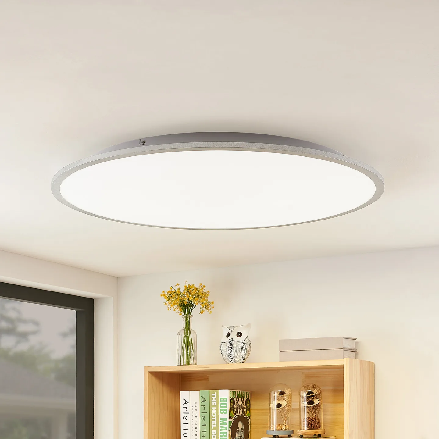 Narima LED Deckenleuchte 4.000K Ø80 White/Silver - Lindby - Küche - Modern - Kunststoff - Rund