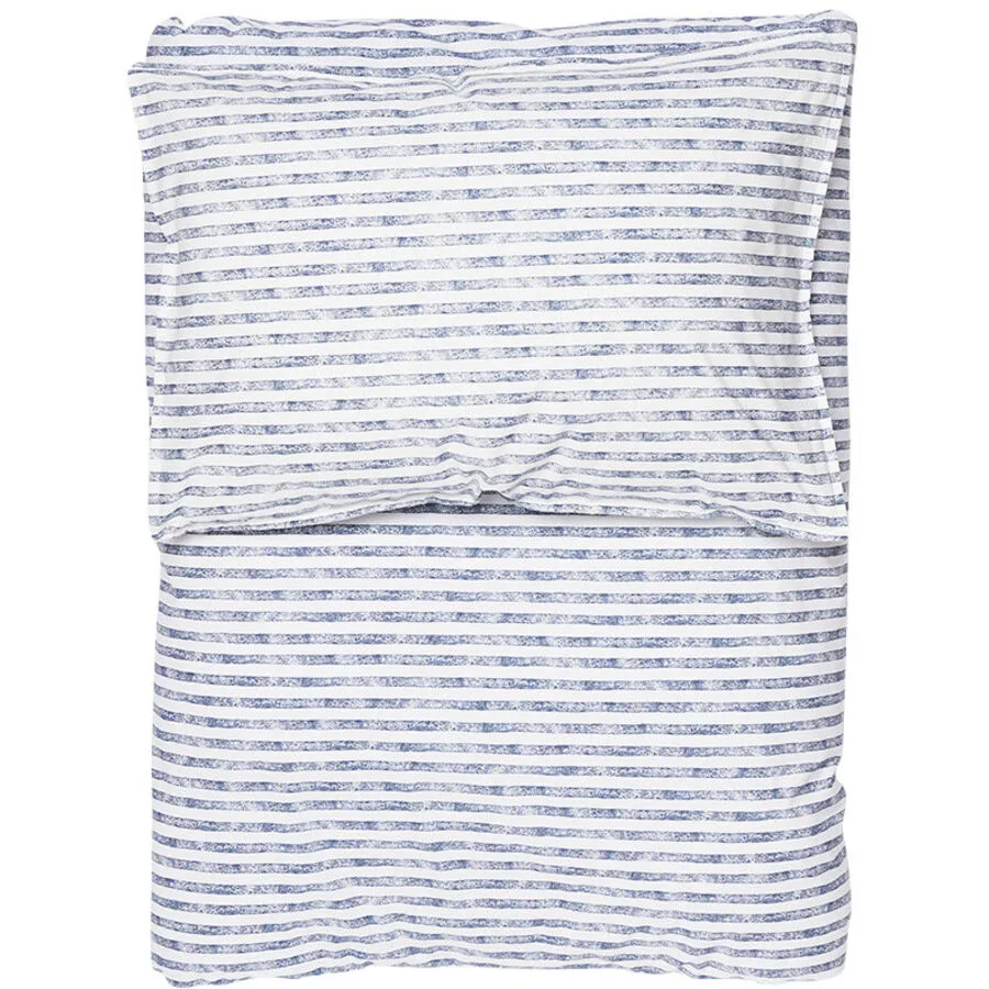 Lavie Duvetbezug Johanna indigo Streifen Baumwolle 210 x 210 cm - Material: Bio Baumwolle
