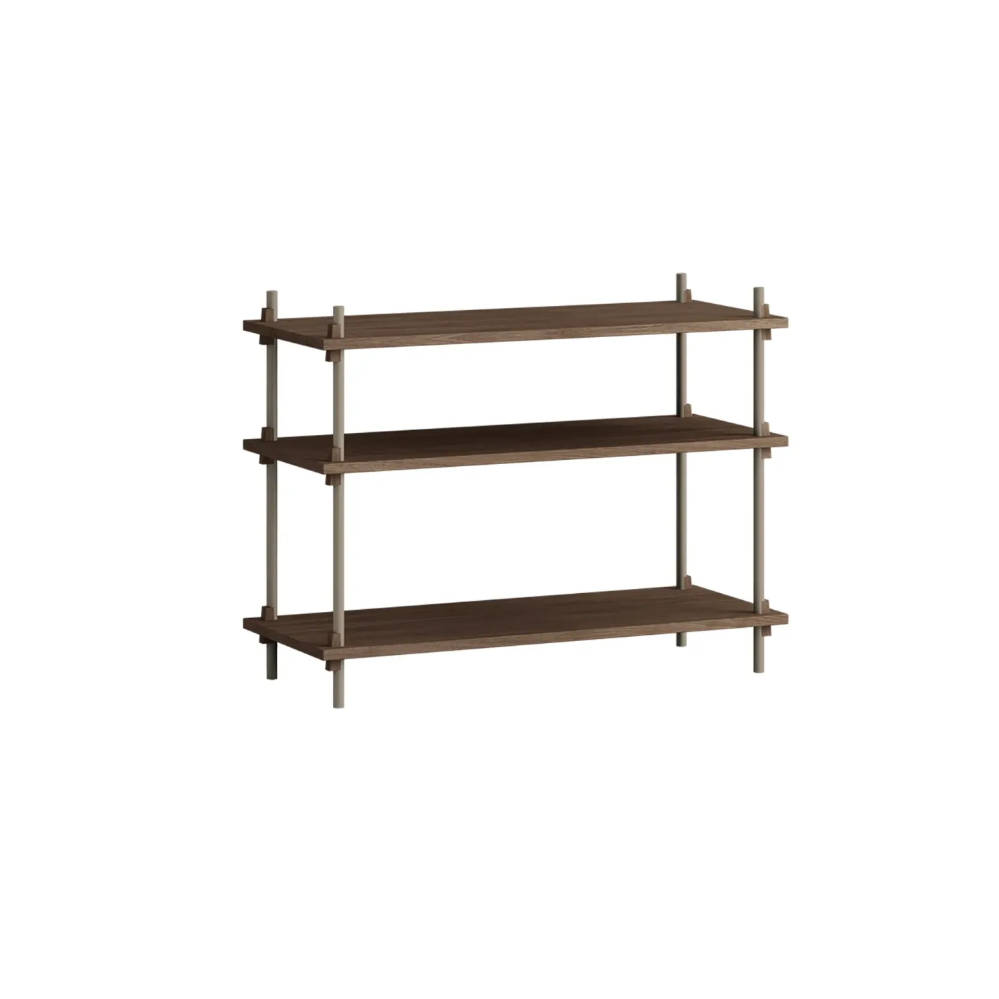 MOEBE Shelving System Classic Regal Geräucherte Eiche-warm grey, 86x65x35 cm, S.65.1.A